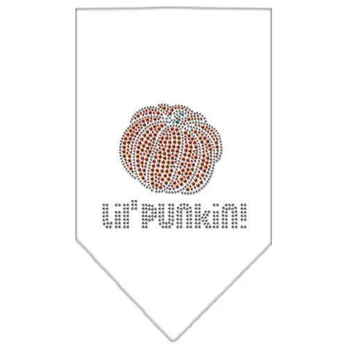 Lil Punkin Rhinestone Bandana White Large Default Title