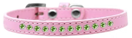 Lime Green Crystal Size 10 Light Pink Puppy Collar Default Title