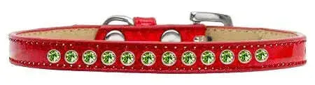 Lime-Green-Crystal-Size-8-Red-Puppy-Ice-Cream-Collar-GreatEagleInc-319618141
