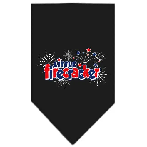 Little Firecracker Screen Print Bandana Black Small Default Title