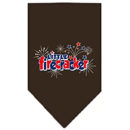 Little Firecracker Screen Print Bandana Cocoa Large Default Title