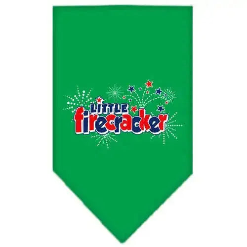 Little-Firecracker-Screen-Print-Bandana-Emerald-Green-Large-GreatEagleInc-333947266