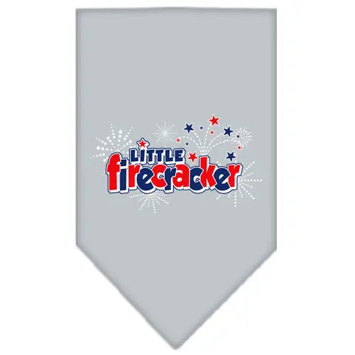 Little Firecracker Screen Print Bandana Grey Large Default Title