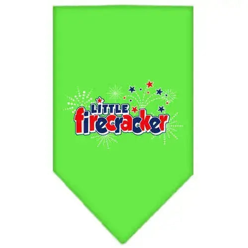 Little-Firecracker-Screen-Print-Bandana-Lime-Green-Large-GreatEagleInc-318939441
