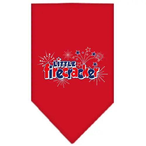 Little Firecracker Screen Print Bandana Red Small Default Title