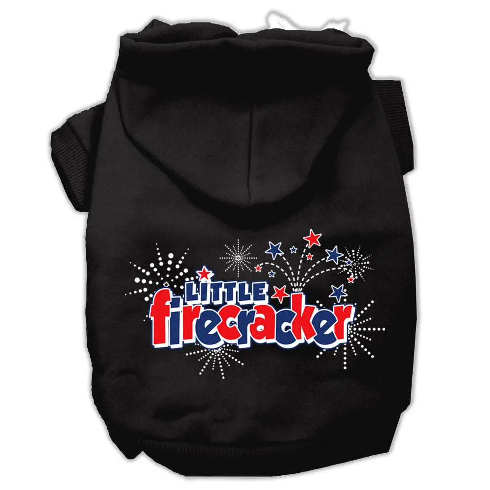 Little Firecracker Screen Print Pet Hoodies Black L Default Title