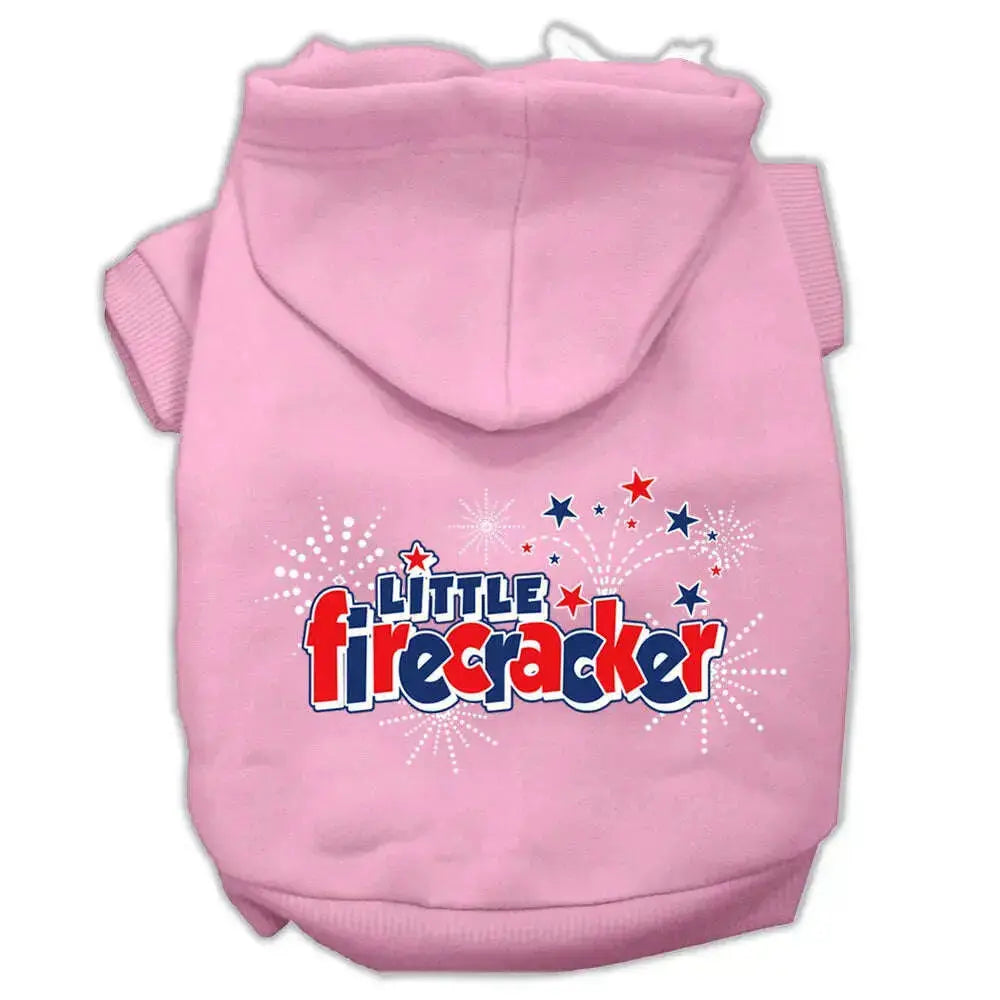 Little-Firecracker-Screen-Print-Pet-Hoodies-Light-Pink-Size-M-GreatEagleInc-319416063