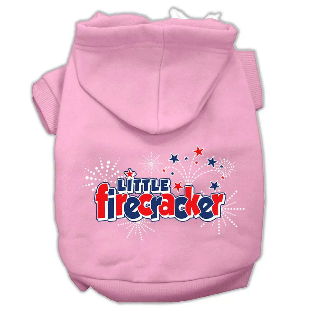 Little-Firecracker-Screen-Print-Pet-Hoodies-Light-Pink-Size-Xxxl-GreatEagleInc-333722787