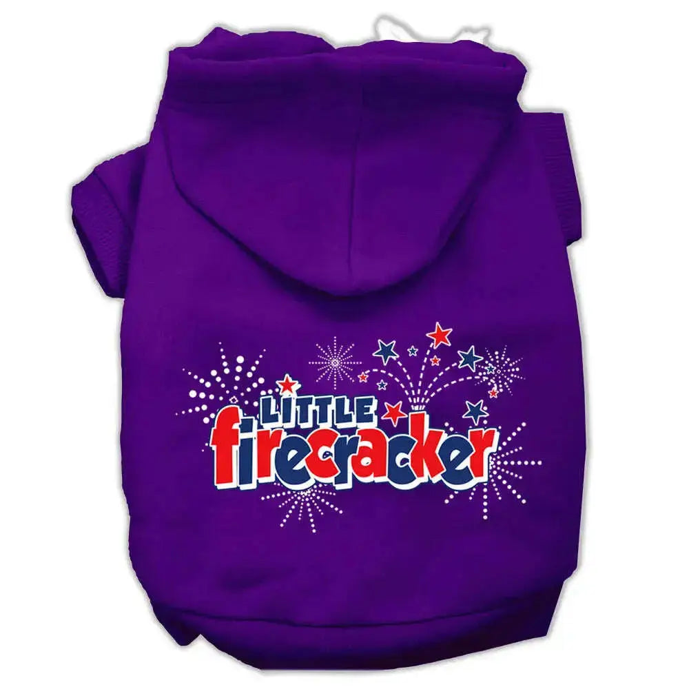 Little-Firecracker-Screen-Print-Pet-Hoodies-Purple-Size-Xxl-GreatEagleInc-319413222