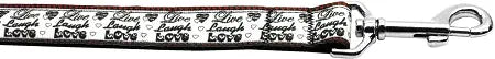 Live Laugh And Love Nylon Dog Leash 3/8 Inch Wide 4ft Long Default Title