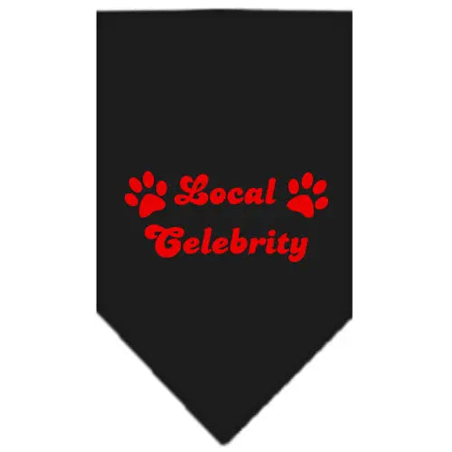 Local Celebrity Screen Print Bandana Black Small Default Title