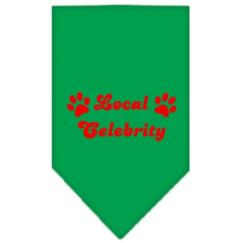 Local Celebrity Screen Print Bandana Emerald Green Small Default Title