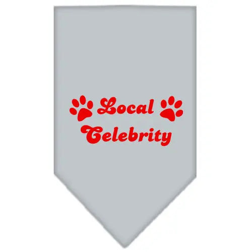 Local Celebrity Screen Print Bandana Grey Small Default Title