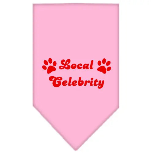 Local Celebrity Screen Print Bandana Light Pink Small Default Title