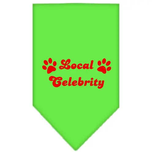 Local Celebrity Screen Print Bandana Lime Green Large Default Title