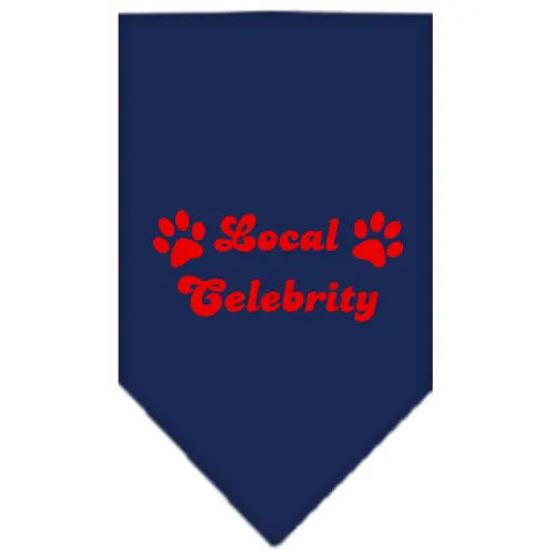 Local Celebrity Screen Print Bandana Navy Blue Large Default Title