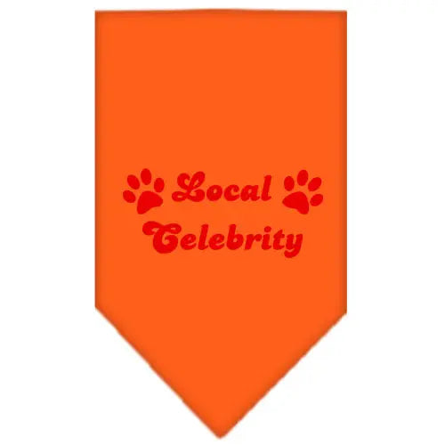 Local Celebrity Screen Print Bandana Orange Small Default Title