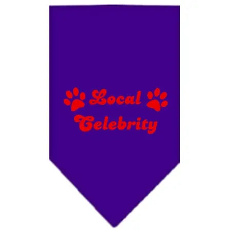 Local Celebrity Screen Print Bandana Purple Large Default Title