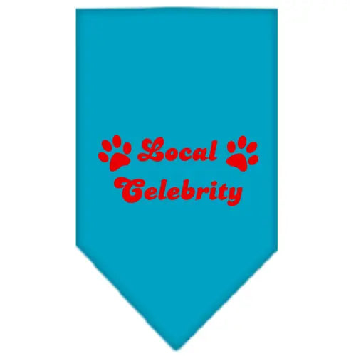 Local Celebrity Screen Print Bandana Turquoise Small Default Title