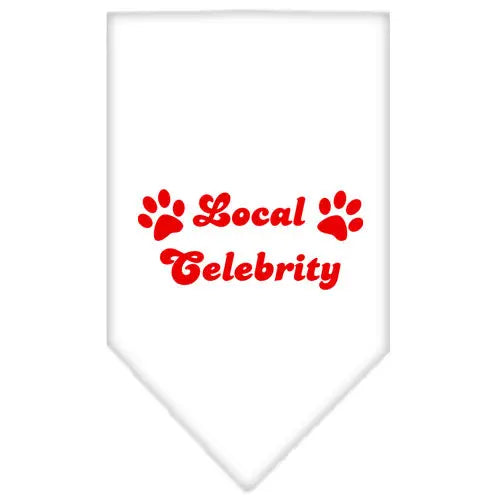 Local Celebrity Screen Print Bandana White Large Default Title