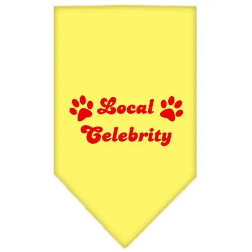 Local Celebrity Screen Print Bandana Yellow Large Default Title