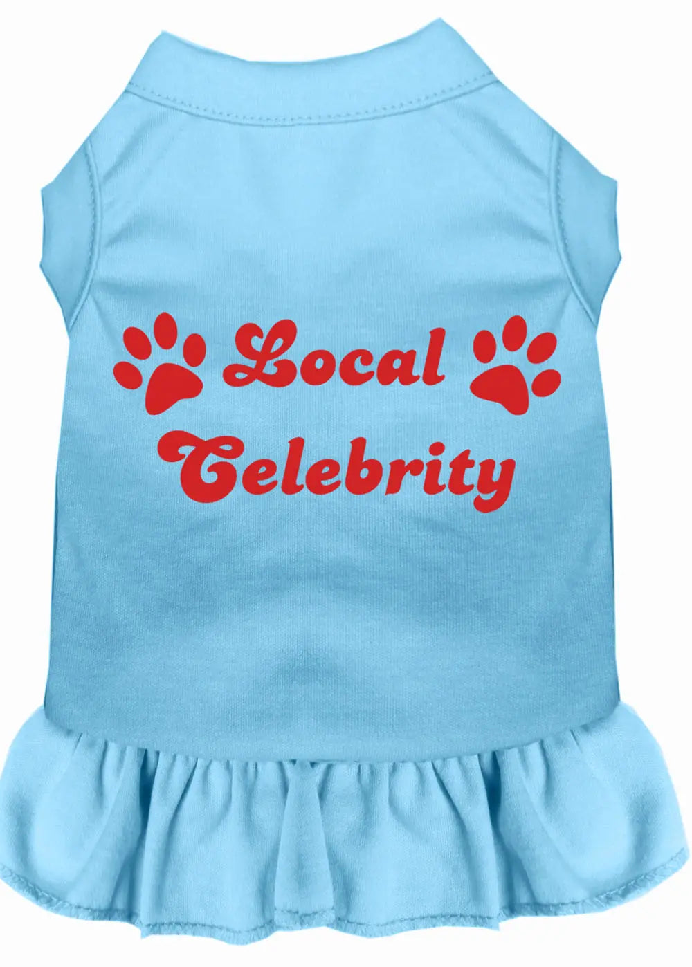 Local Celebrity Screen Print Dress Baby Blue Xs Default Title