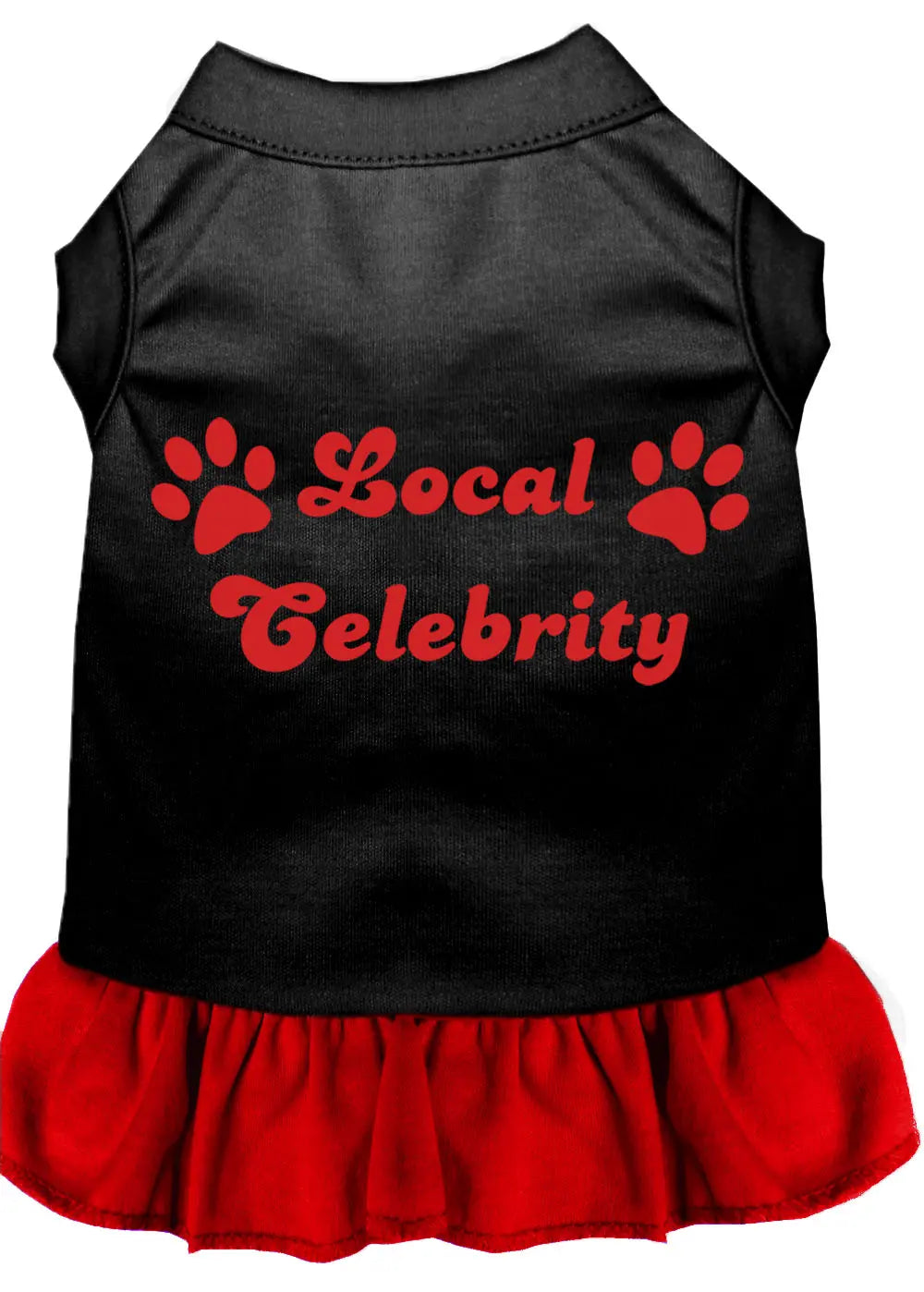 Local Celebrity Screen Print Dress Black With Red Sm Default Title