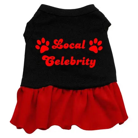 Local Celebrity Screen Print Dress Black With Red Xxl Default Title