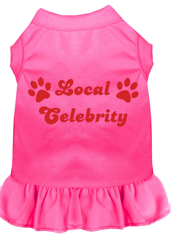 Local Celebrity Screen Print Dress Bright Pink Xl Default Title