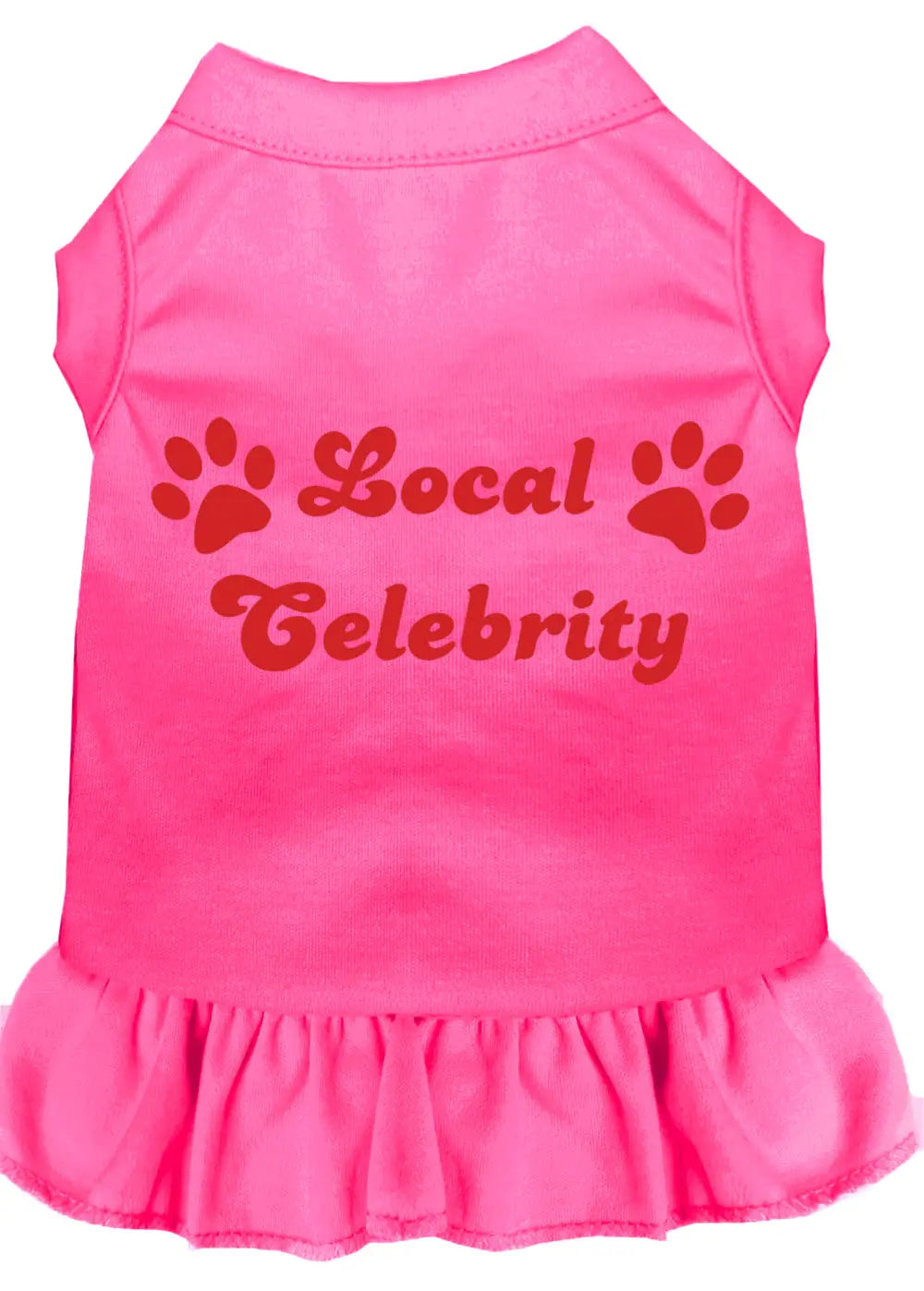 Local Celebrity Screen Print Dress Bright Pink Xs Default Title