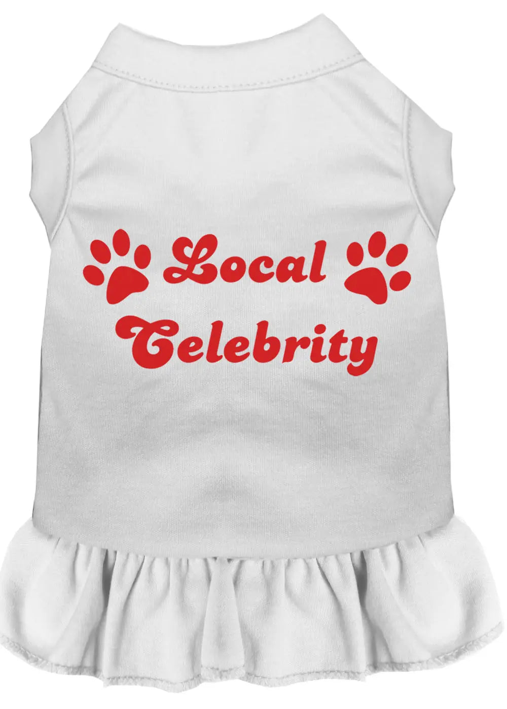 Local Celebrity Screen Print Dress White Med Default Title
