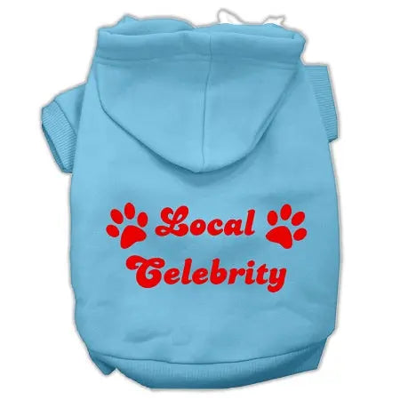 Local Celebrity Screen Print Pet Hoodies Baby Blue Size Lg Default Title