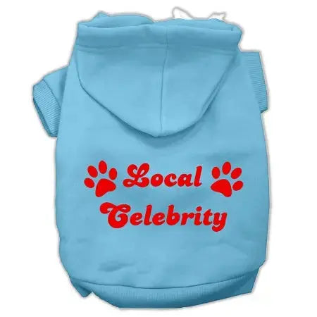 Local Celebrity Screen Print Pet Hoodies Baby Blue Size Sm Default Title