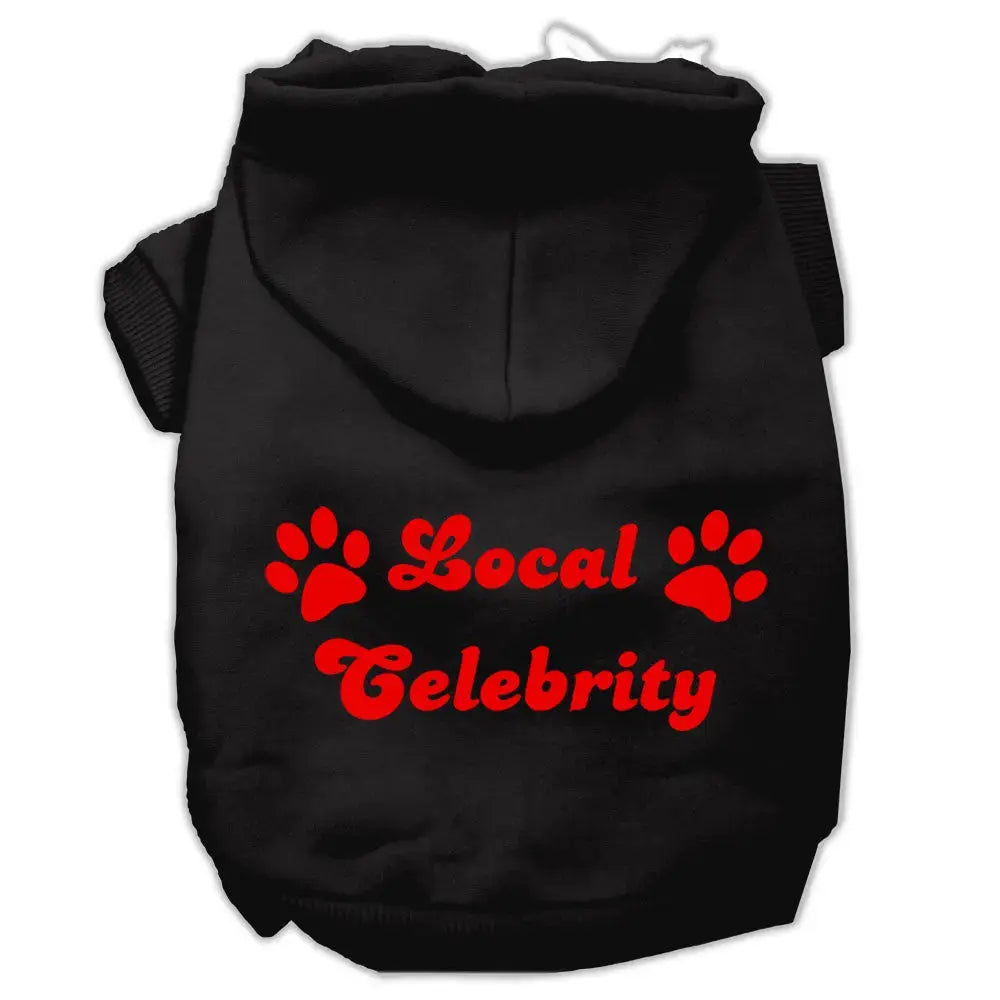Local Celebrity Screen Print Pet Hoodies Black Size Med Default Title