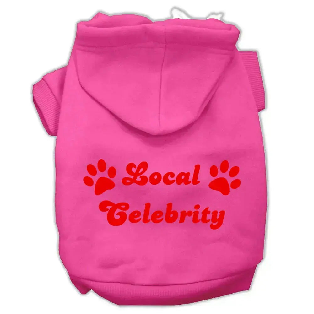 Local-Celebrity-Screen-Print-Pet-Hoodies-Bright-Pink-Size-Xs-GreatEagleInc-333947979