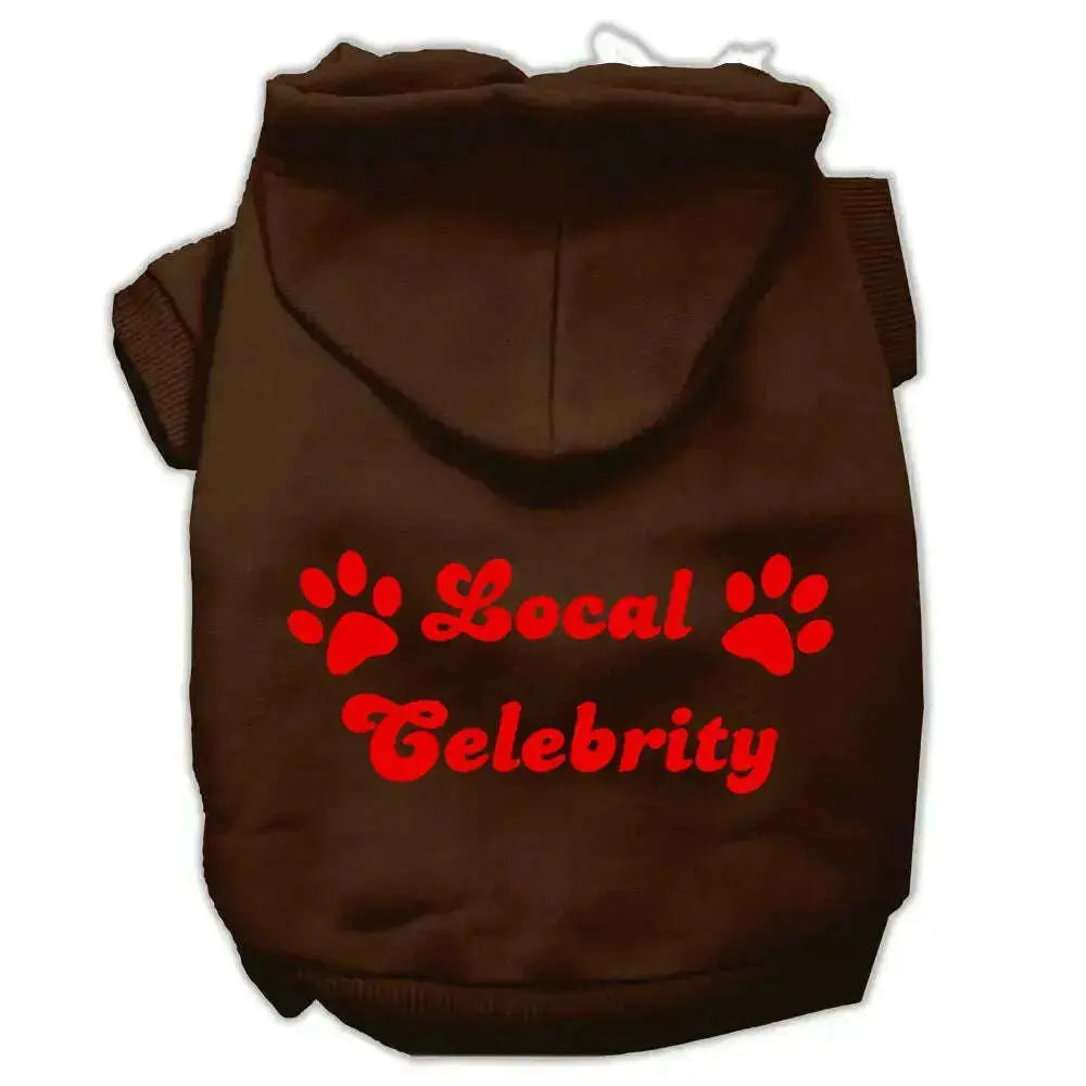 Local-Celebrity-Screen-Print-Pet-Hoodies-Brown-Size-Med-GreatEagleInc-320151331