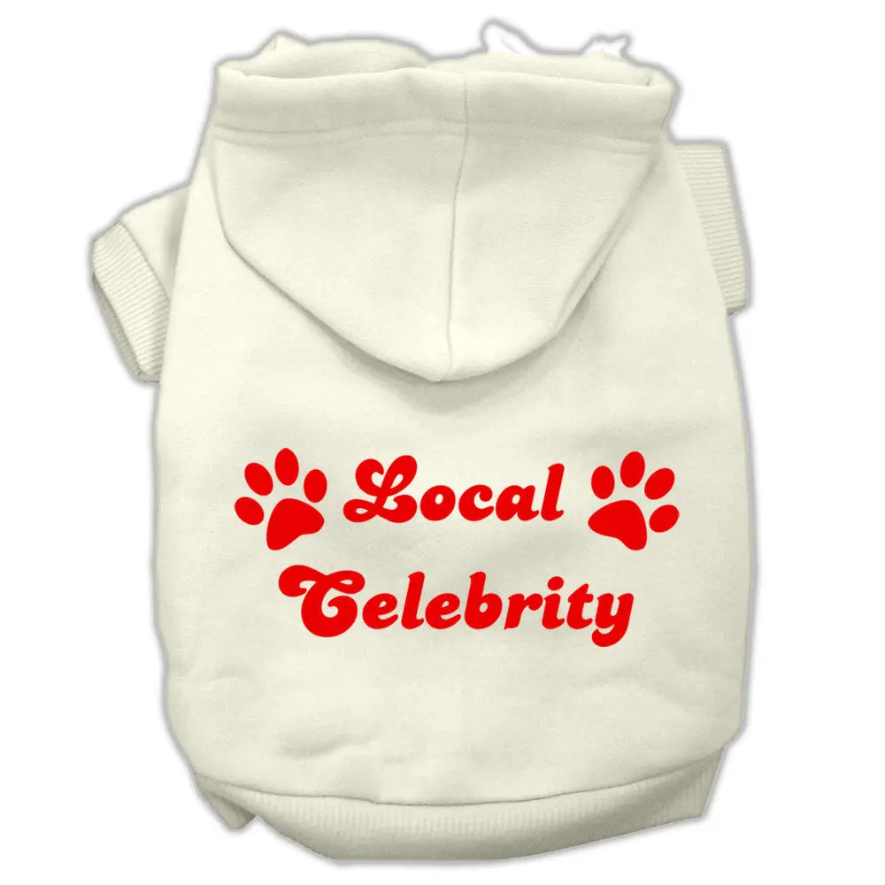 Local Celebrity Screen Print Pet Hoodies Cream Size Med GreatEagleInc
