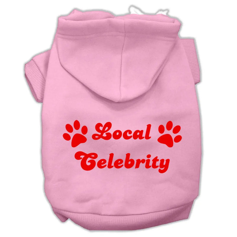 Local Celebrity Screen Print Pet Hoodies Pink Size Lg GreatEagleInc