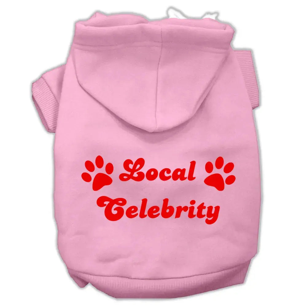 Local Celebrity Screen Print Pet Hoodies Pink Size Lg Default Title