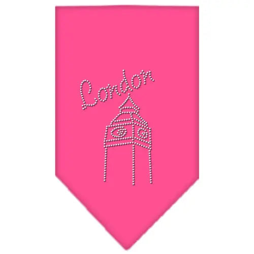 London Rhinestone Bandana Bright Pink Small Default Title