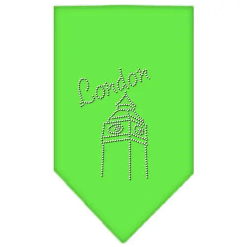London Rhinestone Bandana Lime Green Large Default Title