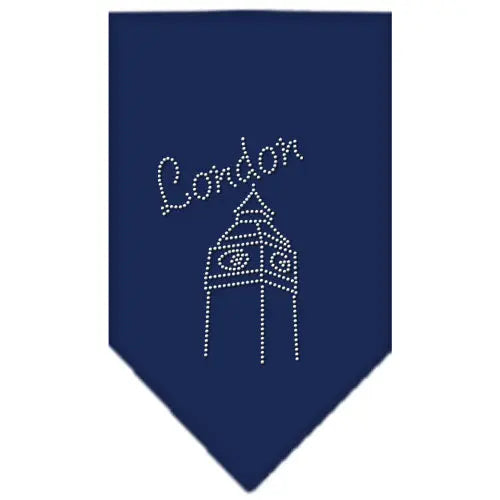 London Rhinestone Bandana Navy Blue Large Default Title