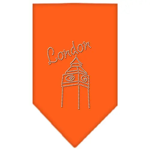 London Rhinestone Bandana Orange Large Default Title