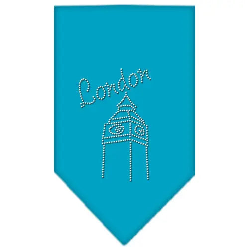London Rhinestone Bandana Turquoise Large Default Title