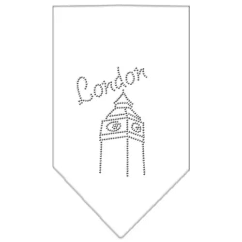 London Rhinestone Bandana White Large Default Title