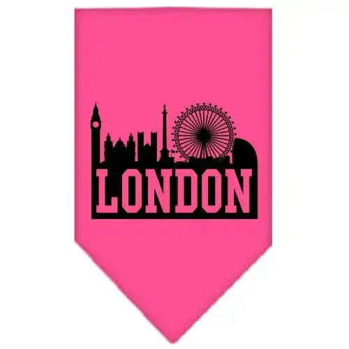 London-Skyline-Screen-Print-Bandana-Bright-Pink-Large-GreatEagleInc-318501840