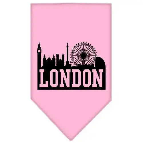 London-Skyline-Screen-Print-Bandana-Light-Pink-Large-GreatEagleInc-318501933