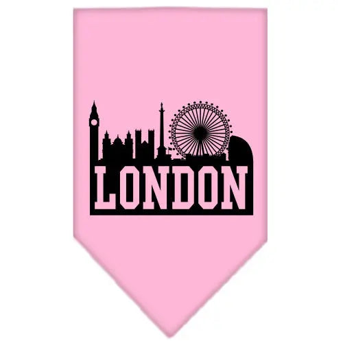 London Skyline Screen Print Bandana Light Pink Large Default Title