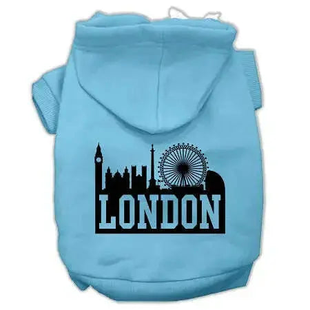 London-Skyline-Screen-Print-Pet-Hoodies-Baby-Blue-Size-Xxl-GreatEagleInc-319667265