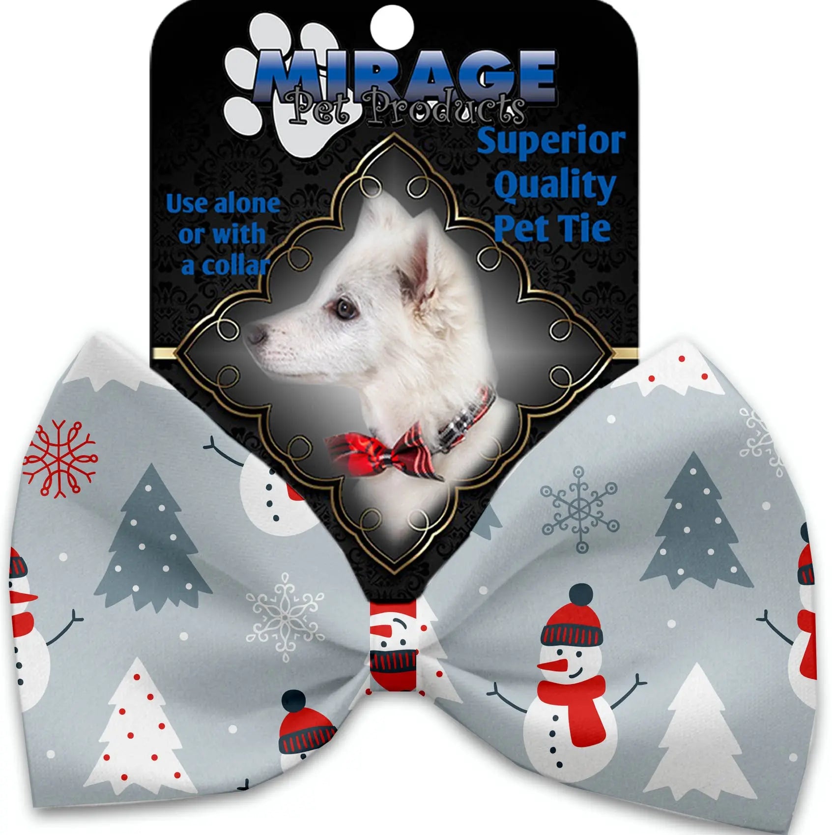 Look At Frosty Go Pet Bow Tie Collar Accessory With Velcro Default Title